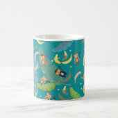 Mug Singe mignon et bananes dans le Motif d'arbre (Centre)