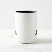 Mug Singe mignon mangeant de la pastèque, drôle d'art (Centre)