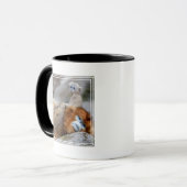 Mug Singe nez retroussé doré père avec bébé (Devant gauche)