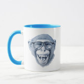Mug Singe riant avec lunettes (Gauche)