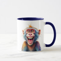Singe rigolo au sourire éclatant.