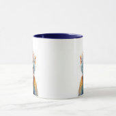 Mug Singe rigolo au sourire éclatant. (Centre)