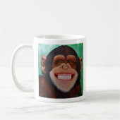 Mug Singe souriant au chimpanzé Imprimer (Gauche)