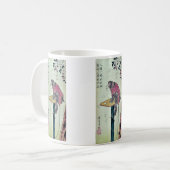 Mug Singe sur des fleurs de cerisier par Ando, (Devant gauche)