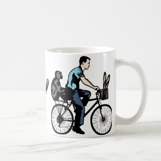 Mug Singe sur le vélo (Droite)