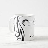 Mug Singe tribal noir et blanc (Devant gauche)