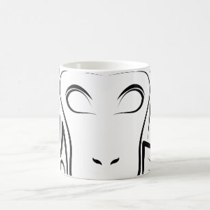 Mug Singe tribal noir et blanc