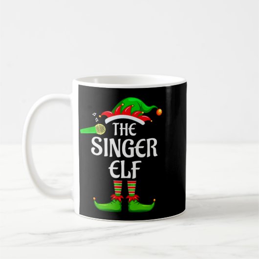 Mug Singer Elf Matching Family Group Christmas Party P (Gauche)