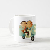 Mug Singes futés de scooter de séjour (Devant gauche)