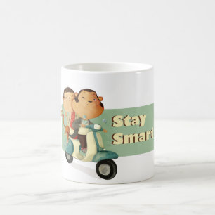 Mug Singes futés de scooter de séjour