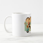 Mug Singes futés de scooter de séjour (Gauche)