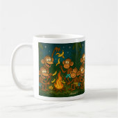 Mug Singes Grillant des bananes au feu de camp (Gauche)