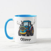 Mug Singing Cute Musical Blue Tractor (Gauche)