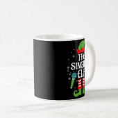Mug Singing Elf Christmas Family Men Women Kids Elf Sq (Devant droit)