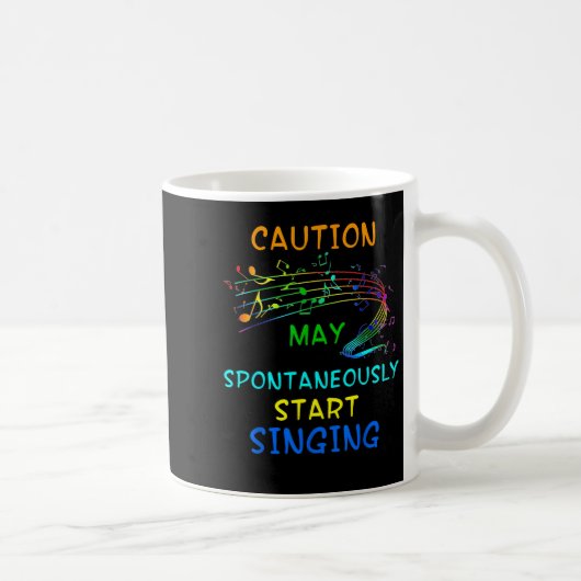Mug Singing Music Lover T Shirt Gift - Caution May Sta (Droite)