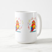 Mug **Singing Parrot – Cute Parrot Singing Illustratio (Devant droit)
