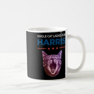 Mug Single Cat Ladies For Harris 2024 Political