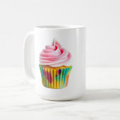 Mug Single Cupcake with Pink and White Frosting (Devant gauche)