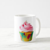 Mug Single Cupcake with Pink and White Frosting (Devant droit)