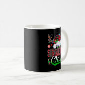 Mug Single Mom Claus Christmas Light Matching Family X (Devant droit)