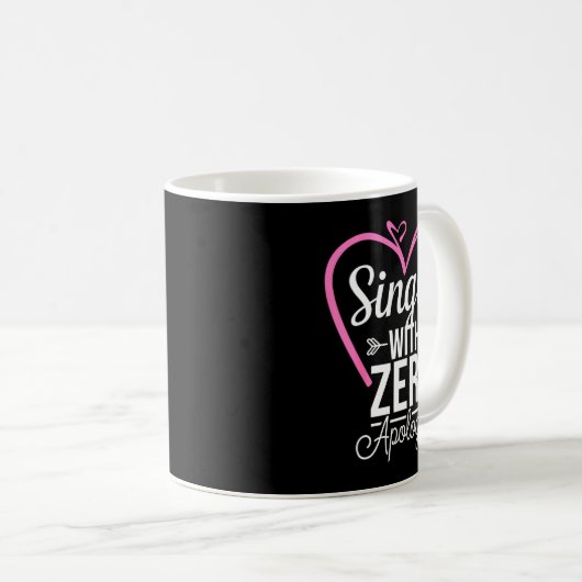 Mug Single With Zero Alogies Anti Valentine Day  (Devant droit)