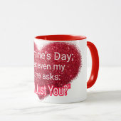Mug Singles valentine's day sarcastic text on heart (Devant droit)