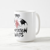 Mug Sinister Gothic Demon Design - Tentation Attend (Devant droit)