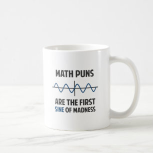 Mug Sinus de calembours de maths premier de folie