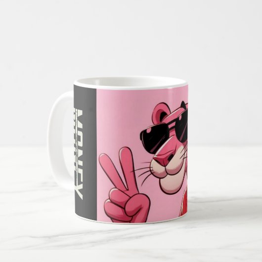 Mug "Sip en style avec la panthère rose" (Devant gauche)