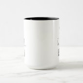 Mug Sip, Giggle, Répéter Funny Moderne Noir et Blanc (Centre)