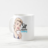 Mug Sip Happer Glamour Retro Sarcastique Thé et (Devant gauche)