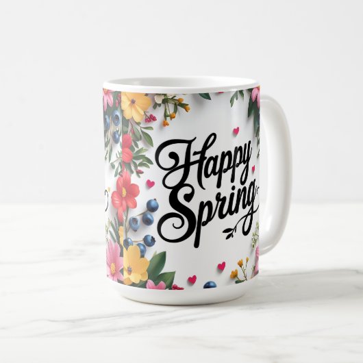 Mug Sip into Spring : 'HAPPY SPRING' (Devant droit)