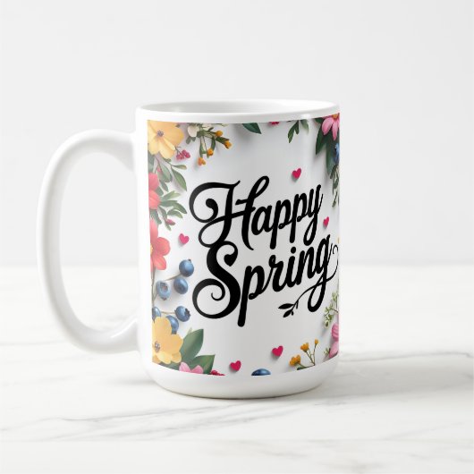 Mug Sip into Spring : 'HAPPY SPRING' (Gauche)