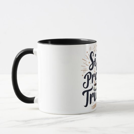 Mug Sip Pray Trust Café Et Jesus Lover (Gauche)