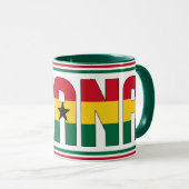 Mug Sippin' avec du café patriotique ghanéen (Devant droit)