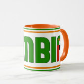 Mug Sippin' avec le café patriotique de Zambie (Devant droit)