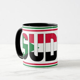 Mug Sippin' avec le café patriotique du Soudan
