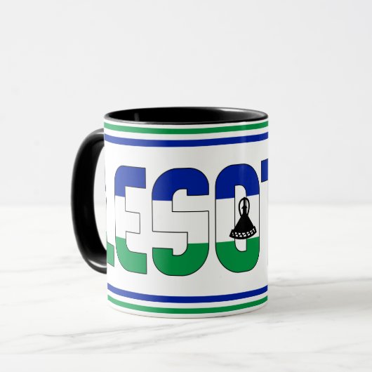 Mug Sippin' avec Lesotho Patriotic Coffee (Devant gauche)