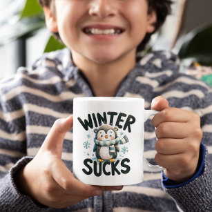 Mug Sips chauds, Queues Cool - Pingouin hiver