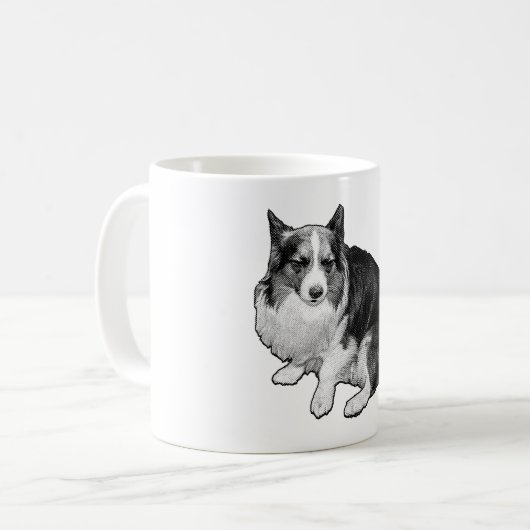 Mug Sips De Corgi À Point Lune (Devant gauche)