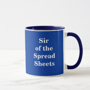 Mug Sir des feuilles de calcul Excel Utilisateur Nom a