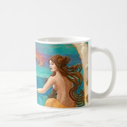 Mug Sirène Art déco et cochonnet de pieuvre (Droite)