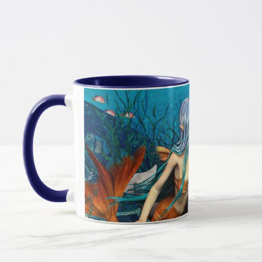Mug Sirène avec dauphin (Gauche)
