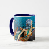 Mug Sirène avec dauphin (Devant gauche)