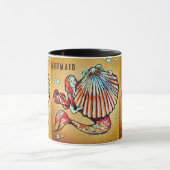 Mug Sirène avec dessin de coquille de mer (Centre)