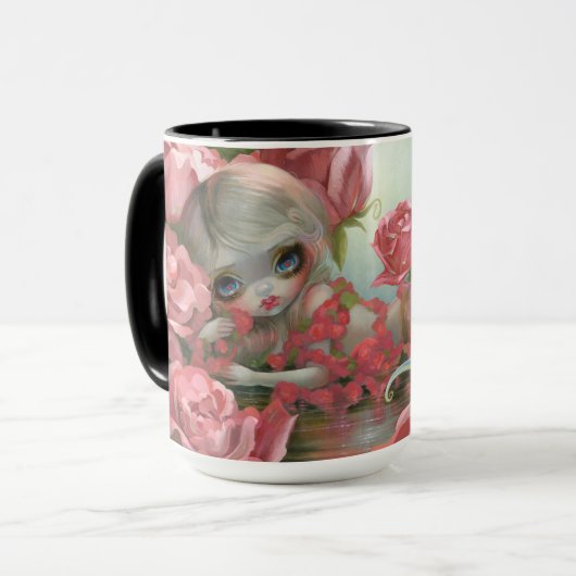 Mug "sirène avec Roses" (Devant gauche)