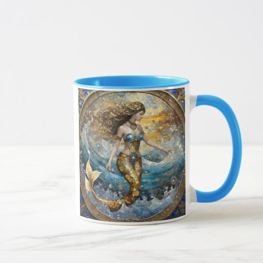 Mug Sirène dans les vagues de l'océan (Droite)