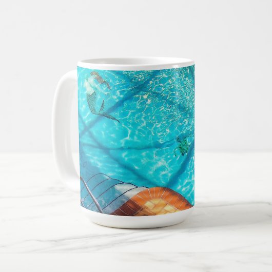 Mug Sirène dans une piscine (Devant gauche)