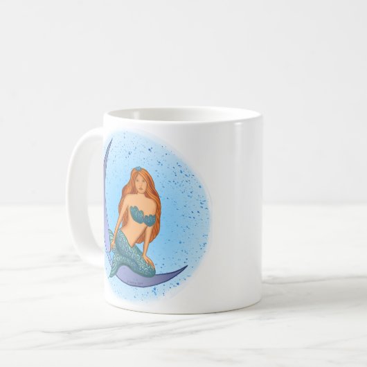 Mug Sirène de la lune de nuit (Devant gauche)