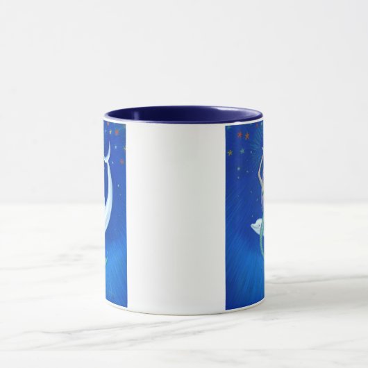 Mug Sirène de lune de dauphin (Centre)